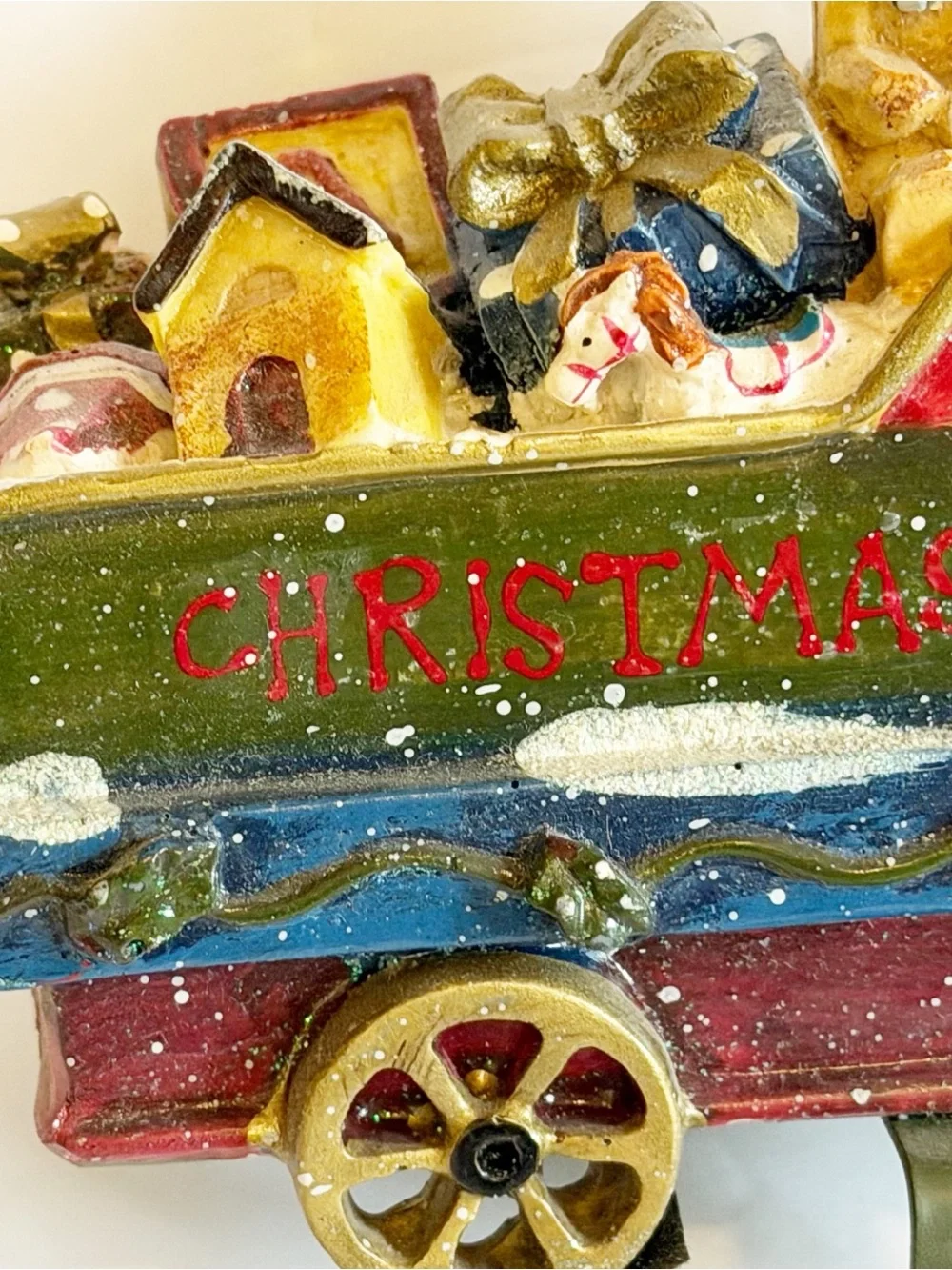 Christmas Express Toy Train Car Stocking Holder Metal Target Vintage 2005